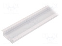 Profiles for LED modules; recessed; white; L: 2m; aluminium