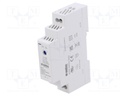 Power supply: switched-mode; for DIN rail; 15W; 24VDC; 630mA; 3kV