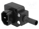 Connector: AC supply; plug; male; 10A; 250VAC; IEC 60320; C14 (E)