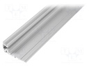 Profiles for LED modules; mat; step; L: 1m; aluminium; anodized