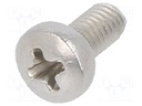 Screw; M3x6; DIN: 7985A; Head: cheese head; Phillips; PH1