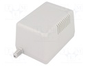 Enclosure: for power supplies; vented; X: 65mm; Y: 92mm; Z: 57mm; ABS