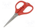 Scissors; 175mm; Material: stainless steel; Blade: about 58 HRC