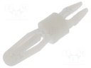 PCB distance; polyamide; L: 3.2mm; snap fastener; Colour: natural