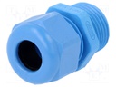 Cable gland; NPT1/2"; IP68; Mat: polyamide; blue; UL94V-0