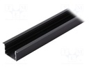 Profiles for LED modules; recessed; black; L: 1m; aluminium