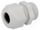 Cable gland; M20; IP68; Mat: polyamide; light grey; UL94V-0