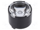 LED lens; round; Mat: PMMA plexiglass; transparent; 11÷24°; Ø: 10mm