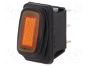 ROCKER; SPST; Pos: 2; OFF-ON; 16A/12VDC; orange; IP65; LED 12VDC