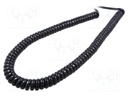 Wire: coiled; SPIRAL H07BQ-F; 3G1,5mm2; unshielded; PUR; black