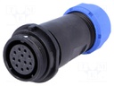 Plug; female; SP21; PIN: 12; IP68; 7÷12mm; soldering; for cable; 400V