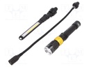 Torch: LED; 250lm; Colour: black; Additional functions: UV light