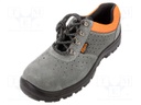 Shoes; Size: 44; grey-black; Mat: leather; with metal toecap