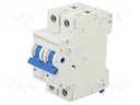 Circuit breaker; 230/400VAC; Inom: 16A; Poles: 1+N; Charact: B; 10kA