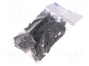 Cable strap clip; black; L: 65mm; 25pcs; Man.series: UP-22; Ø: 22mm