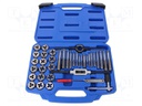 Kit: taps; Pcs: 39; Thread: 1/8"÷1/2",1/8"÷1/4",M3÷M12,M3÷M6