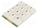 Keypad: plastic; No.of butt: 12; none; plastic; 200mΩ; 1N; 20mA