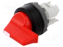 Switch: rotary; Stabl.pos: 1; 22mm; red; Illumin: none; IP66; Pos: 2