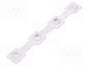 LED lens; rectangular; transparent; 80°; Colour: white; H: 20.2mm