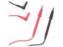 Test leads; Inom: 10A; probe tip,angular banana plug 4mm