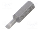 Screwdriver bit; slot; 3,0x0,5mm; Overall len: 25mm