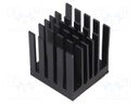 Heatsink: extruded; grilled; black; L: 23mm; W: 23mm; H: 24.5mm; 6°C/W