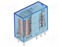 Relay: electromagnetic; DPDT; Ucoil: 12VDC; 6A/250VAC; 6A/30VDC