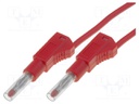 Test lead; 1m; red; 19A; Cond.cross sec: 1mm2