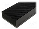 Heatsink: extruded; grilled; black; L: 1000mm; W: 174mm; H: 75.5mm