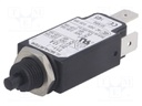 Circuit breaker; Urated: 240VAC; 48VDC; 13A; SPST; Poles: 1; screw