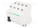 RCD breaker; Inom: 25A; Ires: 30mA; Poles: 4; 400V; Mounting: DIN