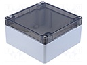 Enclosure: multipurpose; X: 120mm; Y: 120mm; Z: 60mm; 1554; grey; IP66