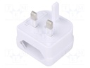 Adapter; Out: EU; Colour: white; Input: UK