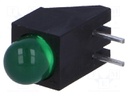 LED; in housing; green; 5mm; No.of diodes: 1; 20mA; 60°; 2.2÷2.5V