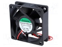 Fan: DC; axial; 12VDC; 60x60x20mm; 46.72m3/h; 39dBA; ball bearing