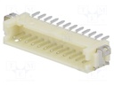 Socket; wire-board; male; DF13; 1.25mm; PIN: 12; SMT; on PCBs; tinned