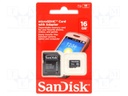 Memory card; SD HC Micro; 16GB; Class 4