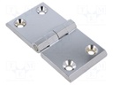 Hinge; Width: 120mm; zinc and aluminium alloy; chromium plated