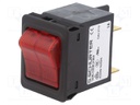 Circuit breaker; Urated: 240VAC; 60VDC; 1A; DPST; Poles: 2; SNAP-IN