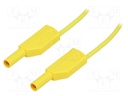 Test lead; PVC; 0.25m; yellow; 19A; 1kV; Cond.cross sec: 1mm2