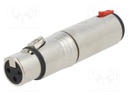 "ADAPTER XLRF 3POLE  1/4"" JACK"