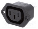 Connector: AC supply; socket; female; 10A; 250VAC; IEC 60320