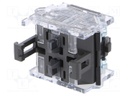 Contact block; 22mm; 04; -40÷55°C; front fixing; Contacts: NC x2