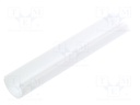 Cover for LED profiles; white; 2m; V: D9; push-in