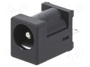 Socket; DC supply; male; 5,5/2,1mm; 5.5mm; 2.1mm; THT; 1A; -25÷85°C