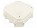 Enclosure: junction box; X: 150mm; Y: 150mm; Z: 65mm; wall mount