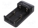 Charger: for rechargeable batteries; Li-Ion; 3.6/3.7V; 2A; 5VDC