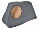 Car loudspeaker enclosure; MDF; black melange; textil; 15l; 250mm