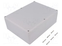 Enclosure: multipurpose; X: 174mm; Y: 224mm; Z: 80mm; polystyrene