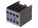 Auxiliary Contact, Size S00 Contactor Relays, 2NO-2NC, Snap-On Mount, Screw, SIRIUS 3RH2 Series